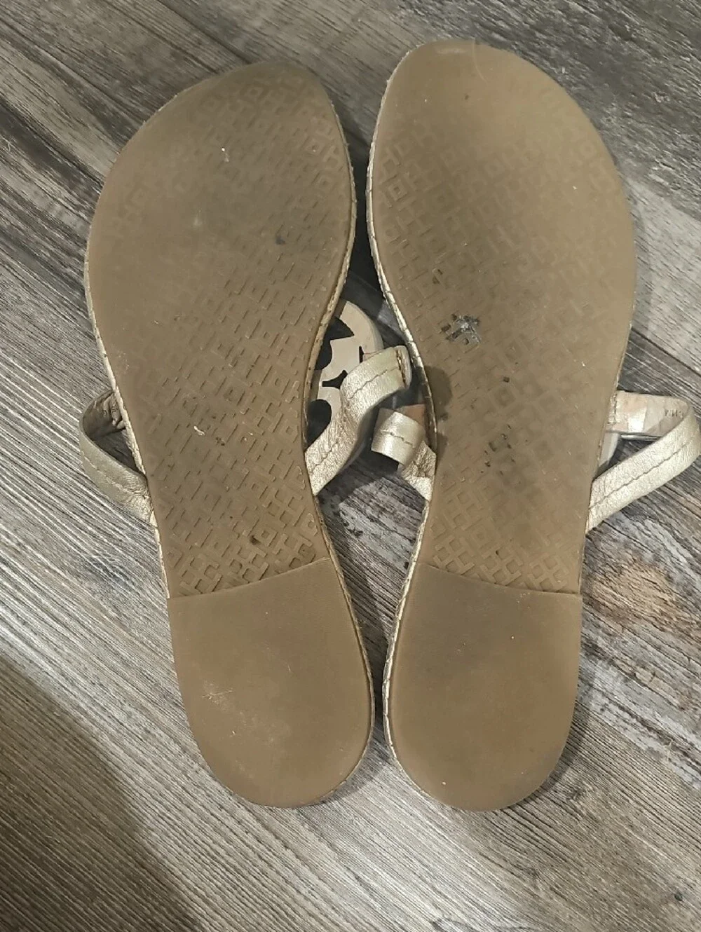 Tory Burch Miller Metallic Gold Sandals